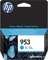 Купить Картридж струйный HP 953 F6U12AE голубой (700стр.) для HP OJP 8710/8715/8720/8730/8210/8725 в Липецке