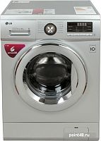 Стиральная машина LG F1296TD4, фронтальная загрузка, серебристый в Липецке