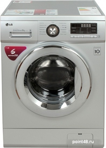Стиральная машина LG F1296TD4, фронтальная загрузка, серебристый в Липецке