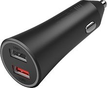 Зарядное устройство Xiaomi Mi 37W Dual-Port Car Charger, черныйXIAOMIi MI 37W DUAL-PORT CAR CHARGER CC06ZM