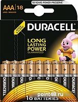 Купить Батарея Duracell Basic LR03-18BL MN2400 AAA (18шт) в Липецке