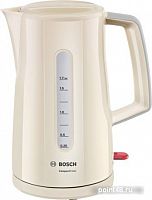 Купить Чайник электрический Bosch TWK3A017, 1,7л, 2400Вт, пластик, бежевый в Липецке