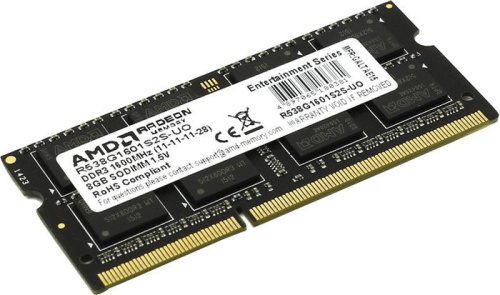 Память DDR3 8Gb 1600MHz AMD R538G1601S2S-UO OEM PC3-12800 CL11 SO-DIMM 204-pin 1.5В фото 2