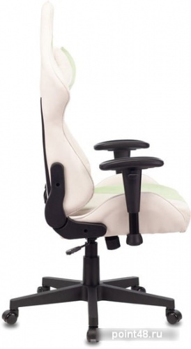 Кресло игровое Zombie VIKING X Fabric белый/зеленый с подголов. крестовина пластик фото 3