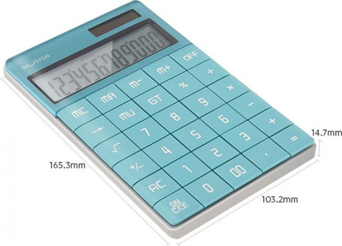 Купить Калькулятор Deli Nusign ENS041 (синий) в Липецке фото 3