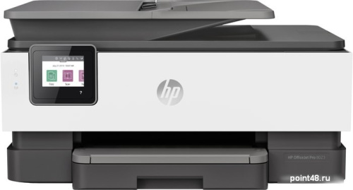 Купить МФУ струйный HP OfficeJet 8023 (1KR64B) A4 Duplex WiFi USB RJ-45 черный/белый в Липецке