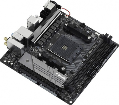 Материнская плата Asrock A520M-ITX/AC Soc-AM4 AMD A520 2xDDR4 mini-ITX AC`97 8ch(7.1) GbLAN RAID+HDMI+DP фото 2