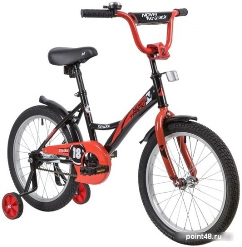 Купить Детский велосипед Novatrack Strike 18 2020 183STRIKE.BKR20 (черный/красный) в Липецке на заказ фото 2