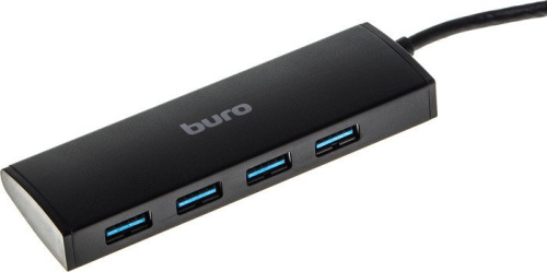 Разветвитель USB 3.0 Buro BU-HUB4-0.5-U3.0 4порт. черный