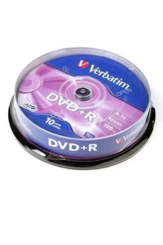 Купить Диск DVD+R 4.7Gb Verbatim 16x Cake Box (10шт) в Липецке фото 2
