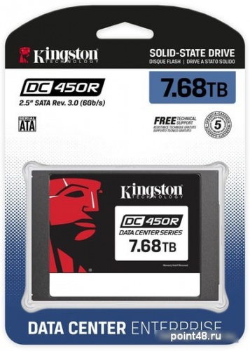 Накопитель SSD Kingston SATA III 7.5Tb SEDC450R/7680G DC450R 2.5  0.3 DWPD фото 3