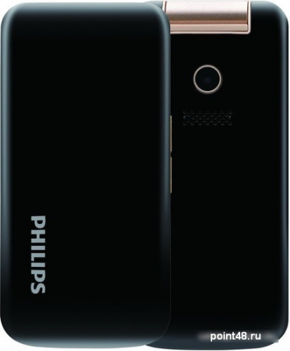 Мобильный телефон Philips E255 Xenium 32Mb черный раскладной 2Sim 2.4 240x320 0.3Mpix GSM900/1800 GSM1900 MP3 FM microSD max32Gb в Липецке
