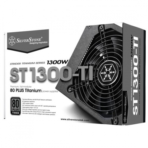 Блок питания SilverStone SST-ST1300-TI v 2.0 Str er Titanium Series, 1300W 80 Plus Titanium ATX PC Power Supply, Low Noise 135mm, 100% modular (square type, thick cable) (226292) {4} фото 3