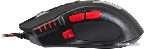 Купить Мышь Оклик 806G черный/красный оптическая (3200dpi) USB (8but) в Липецке фото 2