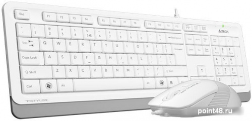 Купить Клавиатура + мышь A4 Fstyler F1010 клав:белый/серый мышь:белый/серый USB Multimedia в Липецке фото 3