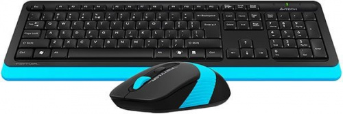 Купить Клавиатура + мышь A4 Fstyler FG1010 клав:черный/синий мышь:черный/синий USB беспроводная Multimedia в Липецке фото 2