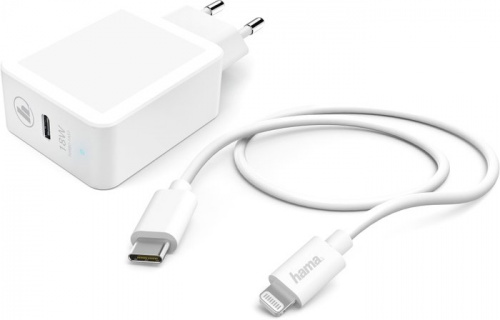 Сетевое зар./устр. Hama H-188330 3A PD для Apple кабель Apple Lightning/Type-C белый (00188330) в Липецке фото 2