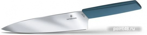 Купить Нож кухонный Victorinox Swiss Modern (6.9016.202B) стальной разделочный лезв.200мм голубой блистер в Липецке фото 2