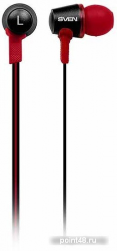 Купить Гарнитура вкладыши Sven E-190M 1.2м черный/красный проводные в ушной раковине (SV-019037) в Липецке фото 2