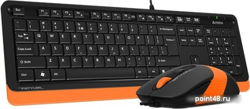 Купить Клавиатура + мышь A4 Fstyler F1010 клав:черный/оранжевый мышь:черный/оранжевый USB Multimedia в Липецке фото 3