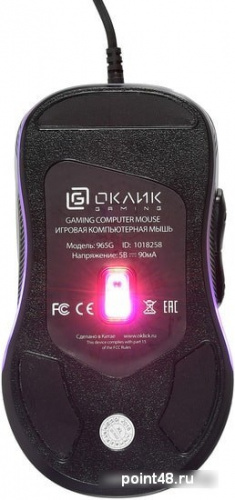Купить Мышь Оклик 965G RACER черный оптическая (2400dpi) USB (6but) в Липецке фото 3