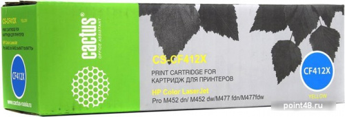 Купить Картридж лазерный Cactus CS-CF412X yellow ((5000стр.) для HP CLJ Pro M452dn/ M452dw/M477fdn/M477fdw) (CS-CF412X) в Липецке