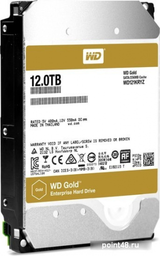 Жесткий диск WD Original SATA-III 12Tb WD121KRYZ Gold (7200rpm) 256Mb 3.5 фото 2
