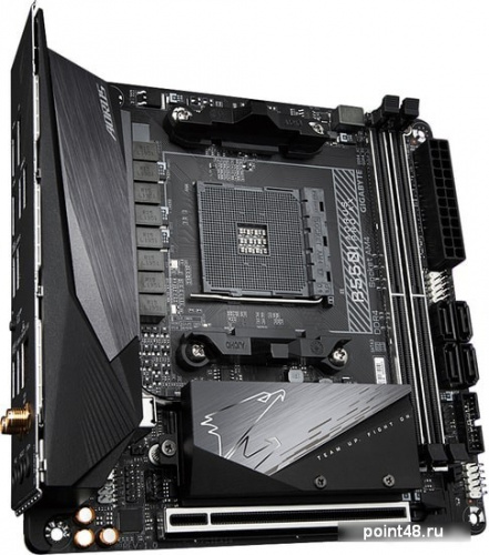 Материнская плата Gigabyte B550I AORUS PRO AX Soc-AM4 AMD B550 2xDDR4 mini-ITX AC`97 8ch(7.1) 2.5Gg RAID+HDMI+DP фото 2