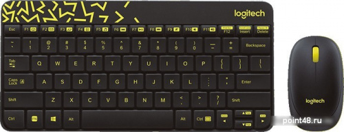Купить Комплект беспроводной клавиатура + мышь Logitech Nano MK240, черный в Липецке