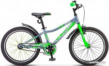 Купить Детский велосипед Stels Pilot 210 20 Z010 2021 (серый/салатовый) в Липецке