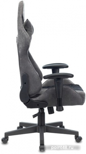 Кресло игровое Zombie VIKING X Fabric серый/черный с подголов. крестовина пластик фото 3