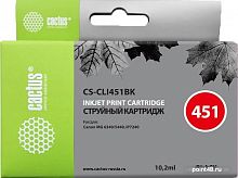 Купить Картридж совм. Cactus CLI451BK черный для Canon MG6340/5440/IP7240 (10.2мл) в Липецке