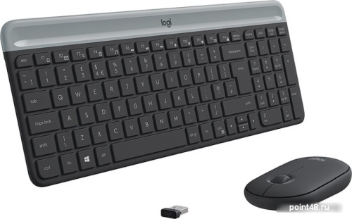 Купить Клавиатура + мышь Logitech MK470 GRAPHITE клав:черный/серый мышь:черный USB беспроводная slim в Липецке фото 2