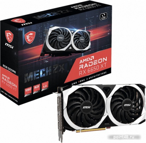 Видеокарта MSI Radeon RX 6650 XT MECH 2X 8G фото 2