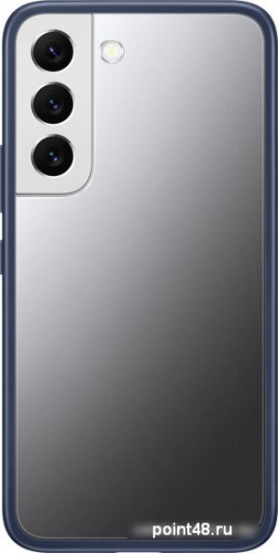 Чехол (клип-кейс) Samsung для Samsung Galaxy S22 Frame Cover прозрачный/темно-синий (EF-MS901CNEGRU) в Липецке