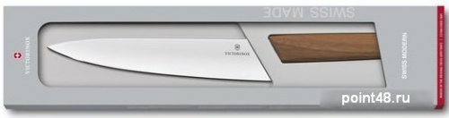Купить Нож кухонный Victorinox Swiss Modern (6.9010.22G) стальной лезв.220мм дерево блистер в Липецке фото 3