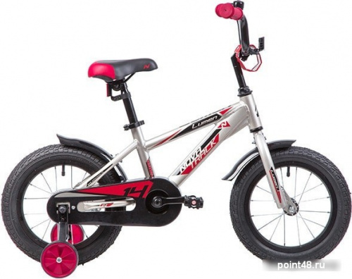 Купить Детский велосипед Novatrack Lumen 14 (серебристый/красный, 2019) в Липецке на заказ