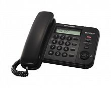 Купить Телефон проводной Panasonic KX-TS2356RUB, ЖК дисплей, АОН, 50 номеров, черный в Липецке