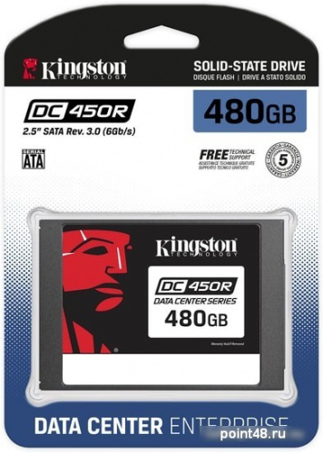 Накопитель SSD Kingston SATA III 480Gb SEDC450R/480G DC450R 2.5  0.3 DWPD фото 3