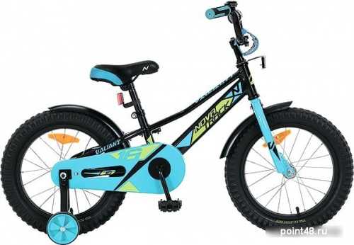 Купить Детский велосипед Novatrack Valiant 14 (черный/голубой, 2019) в Липецке на заказ
