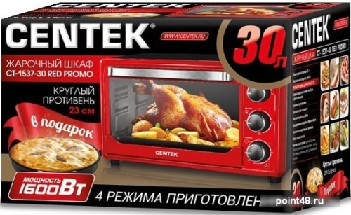 Мини-печь CENTEK CT-1537-30 (красный) в Липецке фото 3