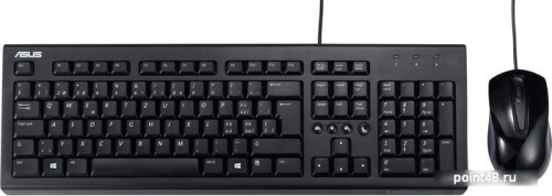 Купить Клавиатура + мышь Asus U2000 черный USB тонкая в Липецке