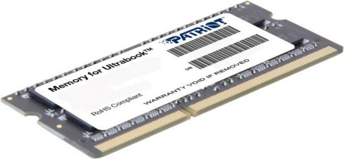 Память DDR3L 4Gb 1600MHz Patriot PSD34G1600L81S RTL PC3-12800 CL11 SO-DIMM 204-pin 1.35В dual rank фото 2
