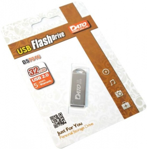 Купить Флеш Диск Dato 16Gb DS7016 DS7016-16G USB2.0 серебристый в Липецке фото 2