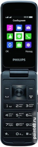 Мобильный телефон Philips E255 Xenium 32Mb синий раскладной 2Sim 2.4 240x320 0.3Mpix GSM900/1800 GSM1900 MP3 FM microSD max32Gb в Липецке фото 2