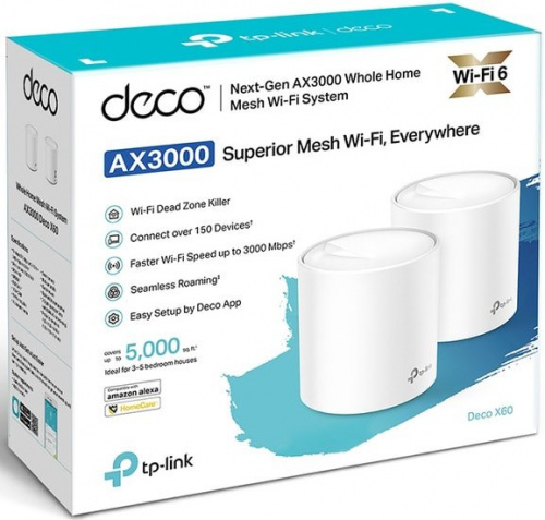 Купить Wi-Fi система TP-Link Deco X60 V2 (2 шт.) в Липецке фото 2