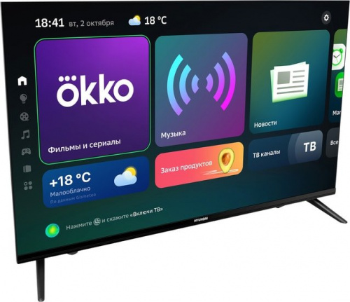Купить Телевизор LED Hyundai 43  H-LED43FU7004 Салют ТВ черный/Ultra HD/60Hz/DVB-T/DVB-T2/DVB-C/DVB-S/DVB-S2/USB/WiFi/Smart TV (RUS) в Липецке фото 3