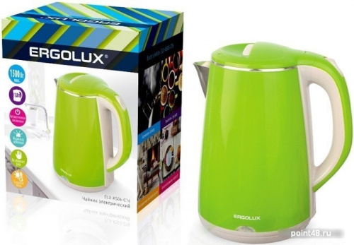 Купить Чайник ERGOLUX ELX-KS06-C16 светло-зеленый 1,8л в Липецке фото 2