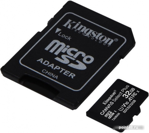 Купить Флеш карта microSDHC 32Gb Class10 Kingston SDCS2/32GB Canvas Select Plus + adapter в Липецке фото 2