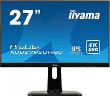 Купить Монитор Iiyama 27 XUB2792UHSU-B1 черный IPS LED 4ms 16:9 DVI HDMI M/M матовая HAS Pivot 1000:1 300cd 178гр/178гр 3840x2160 DisplayPort QHD USB 6.4кг в Липецке